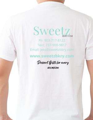 Adult T-shirt -100% Cotton - White Ultra Cotton - Unisex T-Shirt Sweetz Bkry By Jess