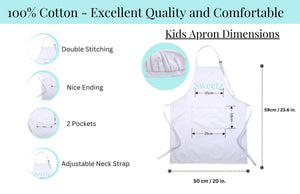 100% Cotton Adult and Child Apron & Hat Set, Unisex - Multiple Use Apron - Excellent Coverage Sweetz Bkry By Jess