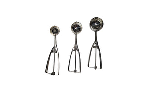 Stainless Steel Cookie Scoop Set of 3 (3 Tbsp, 2 Tbsp, and 1 Tbsp) - Silver Sweetz Bkry By Jess