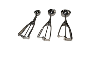 
            
                Load image into Gallery viewer, Stainless Steel Cookie Scoop Set of 3 (3 Tbsp, 2 Tbsp, and 1 Tbsp) - Silver Sweetz Bkry By Jess
            
        