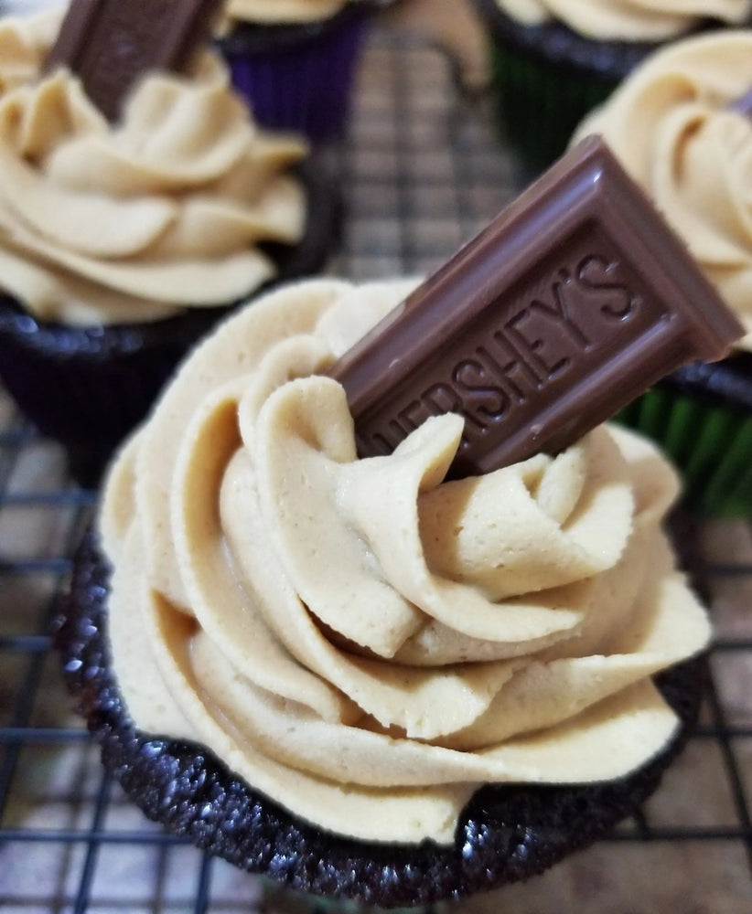 
            
                Load image into Gallery viewer, Chocolate Cupcakes with Peanut Butter Frosting Sweetz Bkry
            
        