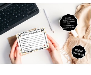 Printable Graduation Advice Card - PDF Sweetz Bkry Baking with Jess