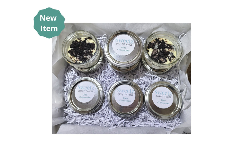 Oreo Cheesecake in a Jar - Box of 6 Sweetz Bkry By Jess