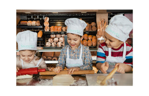 100% Cotton Child Apron & Hat Set, Unisex - Multiple Use Apron - Excellent Coverage Sweetz Bkry By Jess