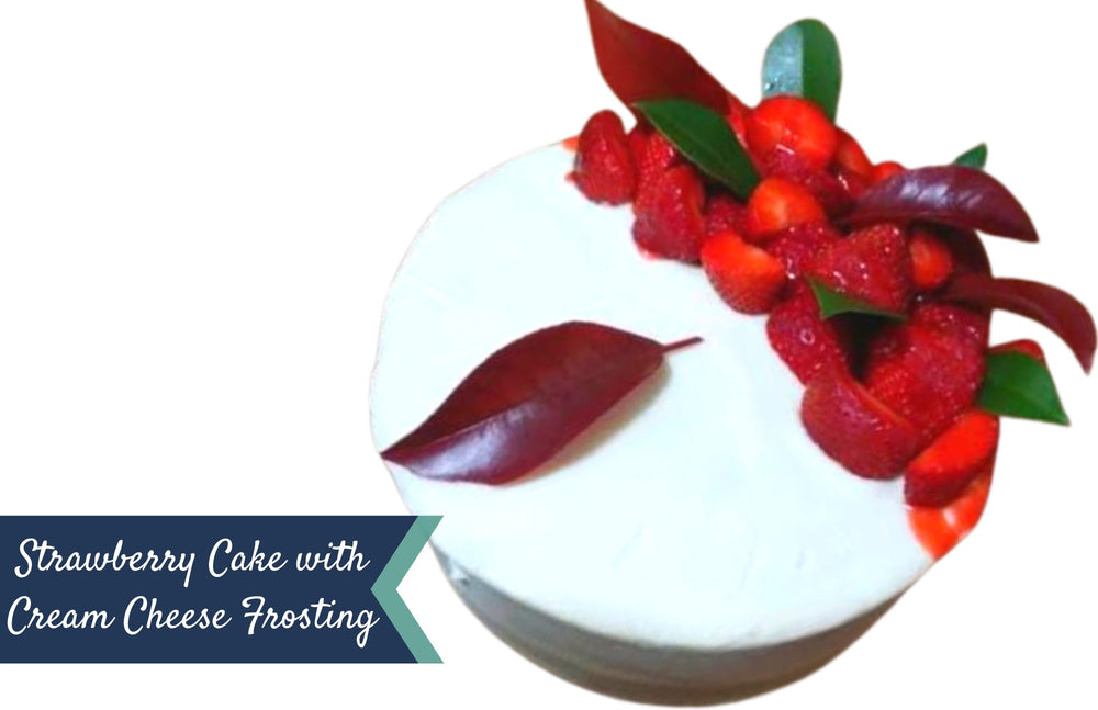 Strawberry Cake with Cream Cheese Frosting Sweetz Bkry